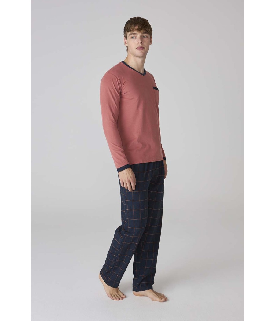 Pijama invierno hombre J&J Brothers punto tela algodón