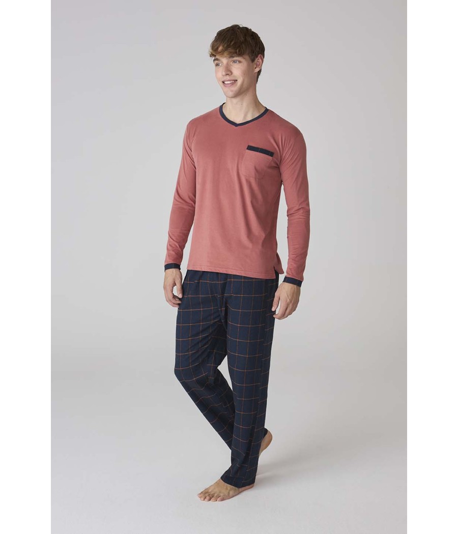 Pijama invierno hombre J&J Brothers punto tela algodón