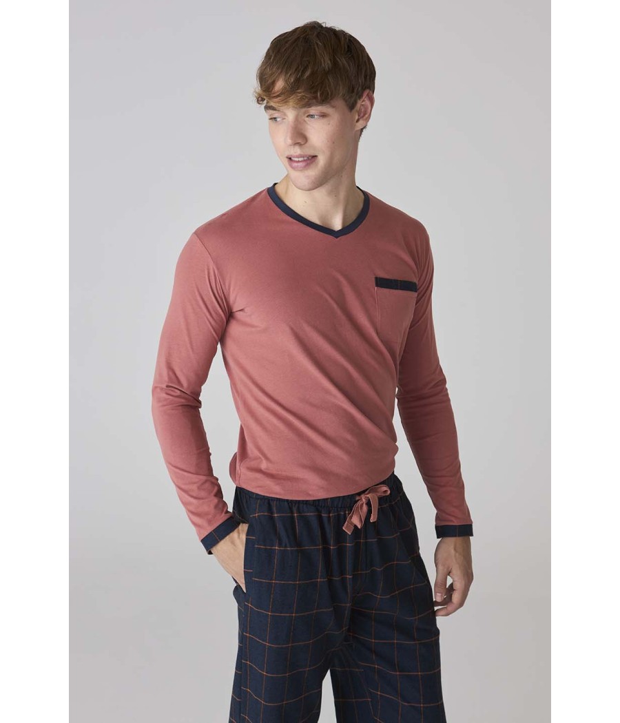 Pijama invierno hombre J&J Brothers punto tela algodón