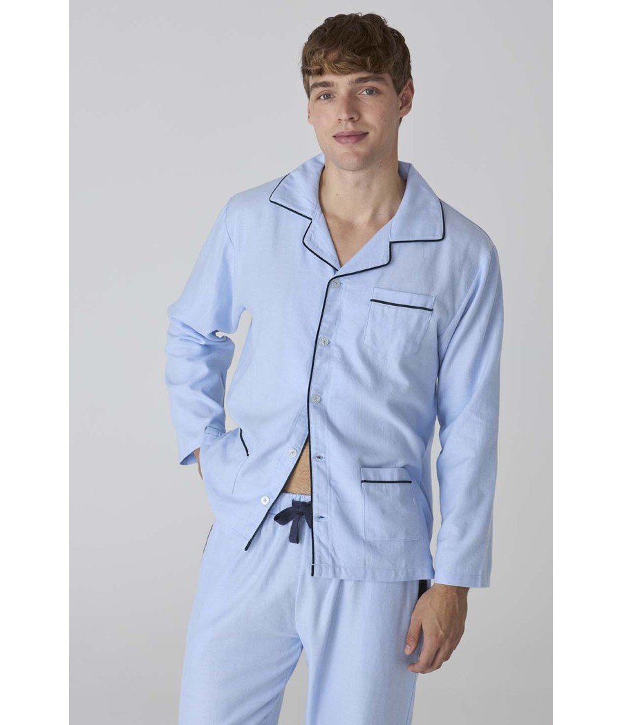 Pijama invierno abierto hombre J&J Brothers franela