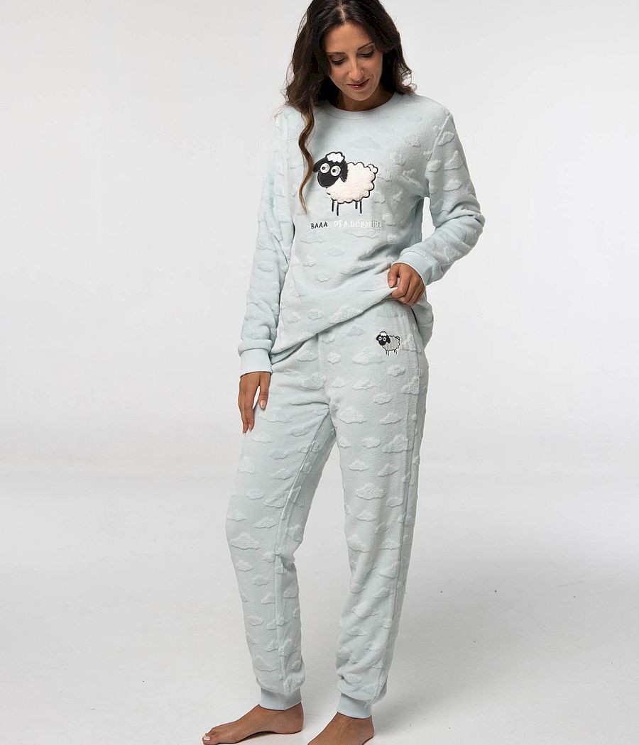 Pijama invierno mujer Little Baaamos coralina