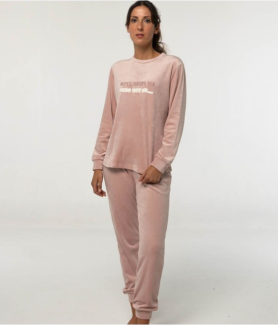 Pijama invierno mujer Little prometo terciopelo