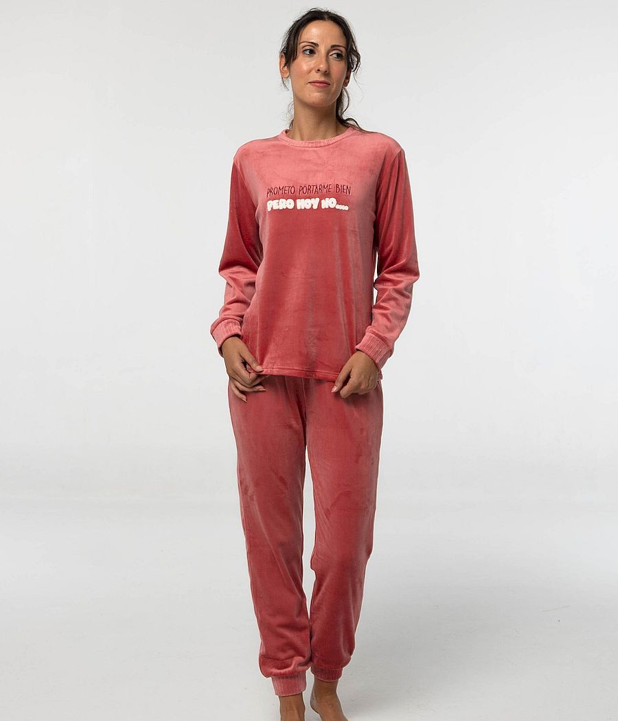 Pijama invierno mujer Little prometo terciopelo