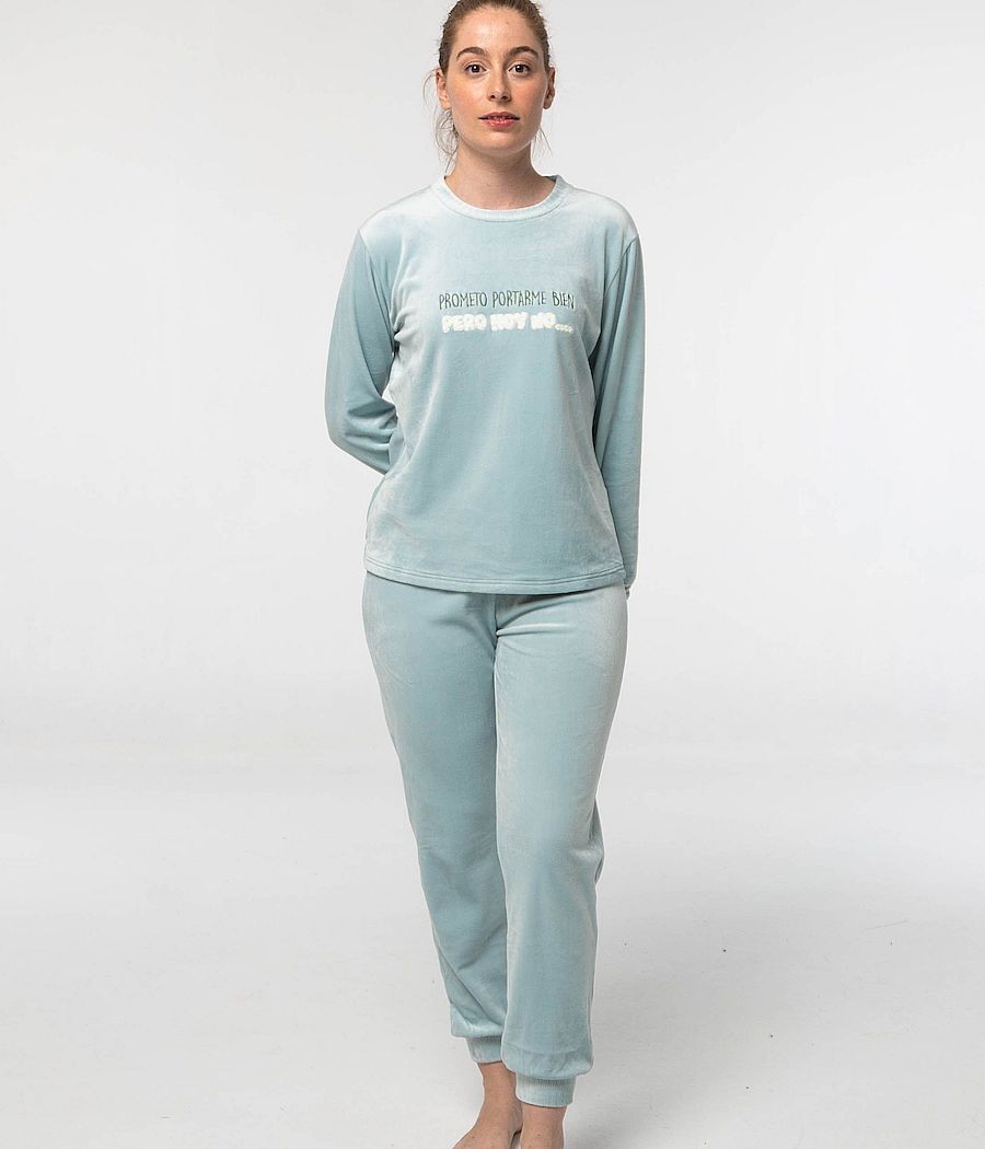 Pijama invierno mujer Little prometo terciopelo