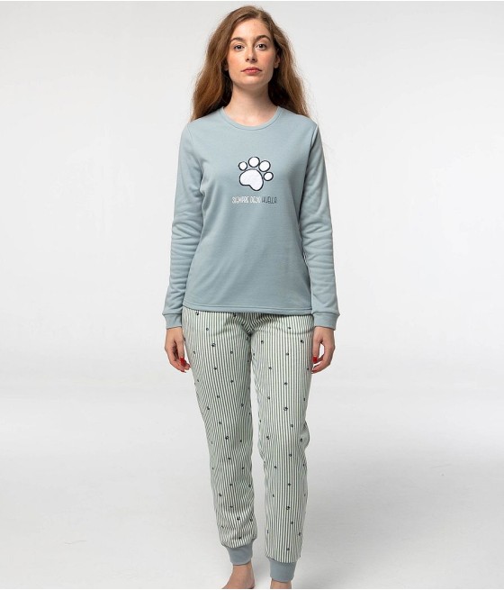 Pijama invierno mujer Little huella felpa