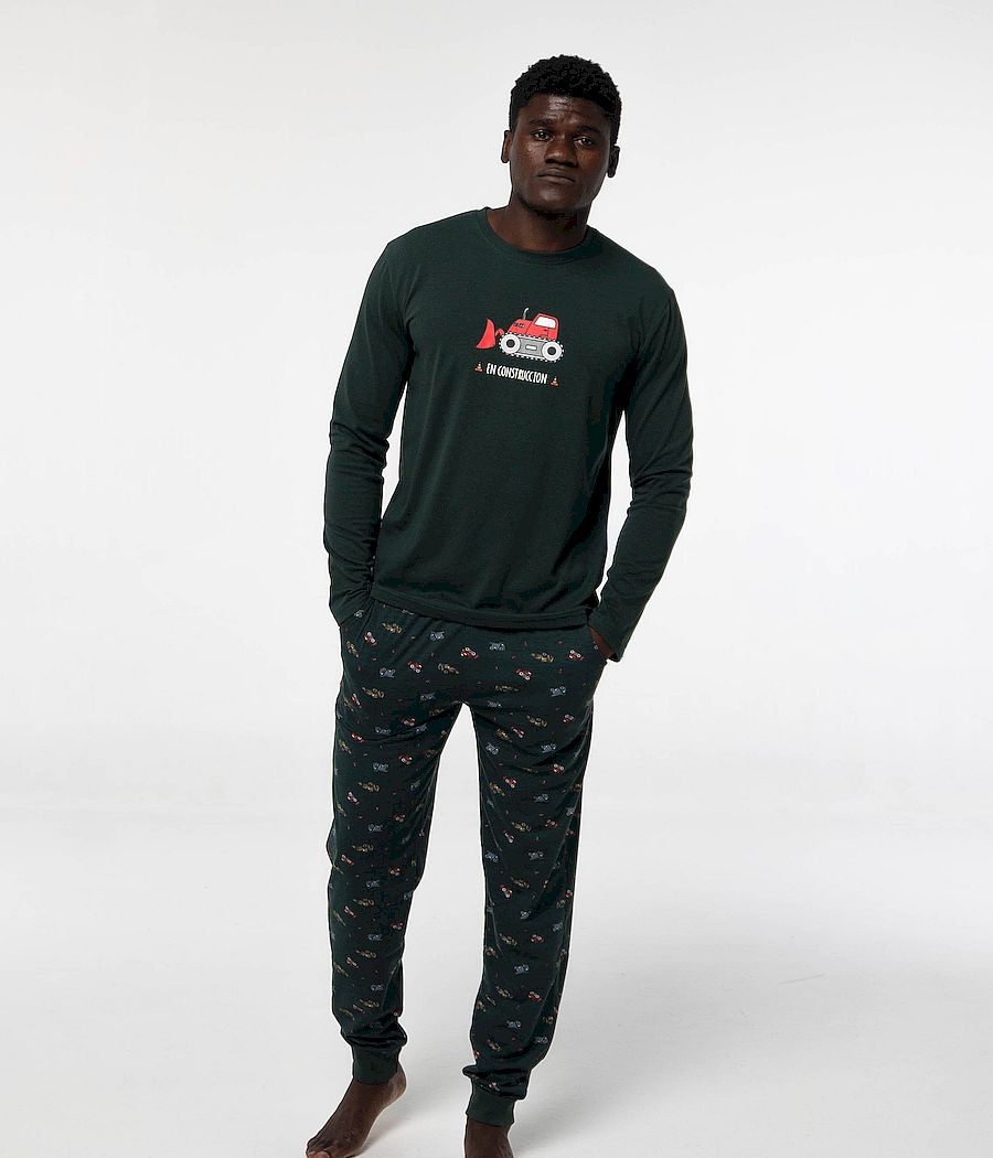 Pijama invierno hombre Little camión