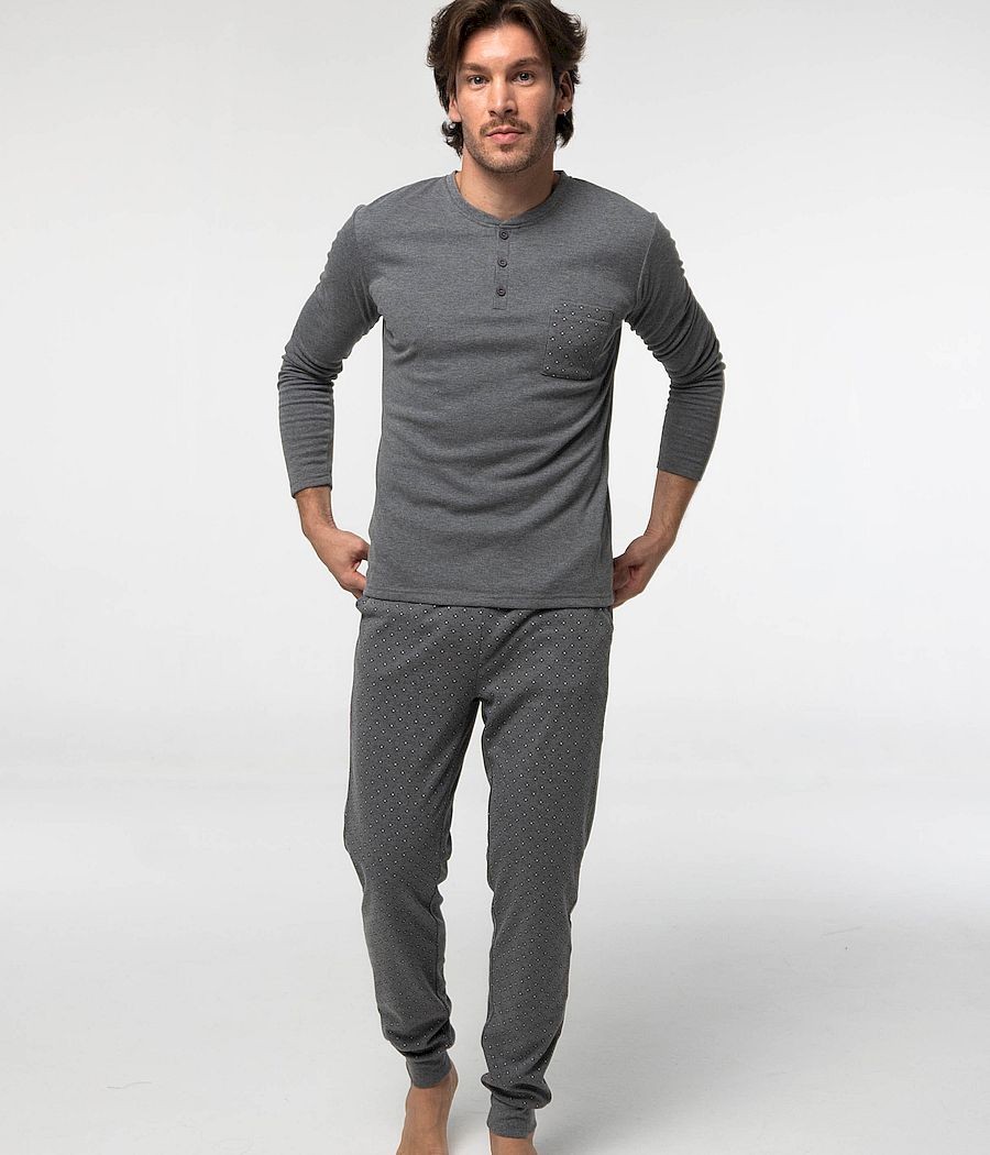 Pijama invierno hombre Little clásico felpa