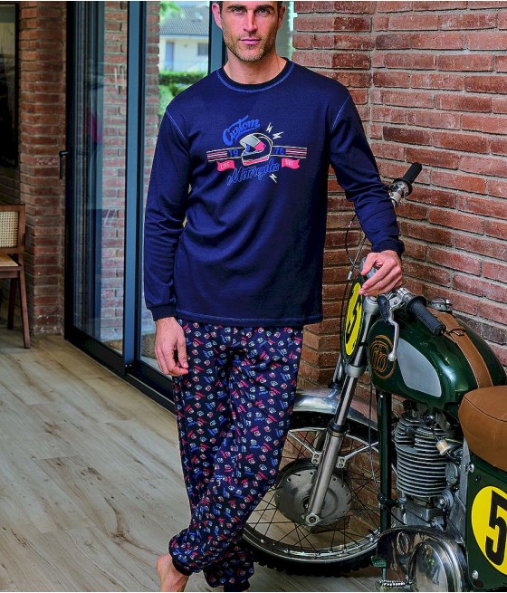 Pijama invierno hombre Muslher motorcycles algodón