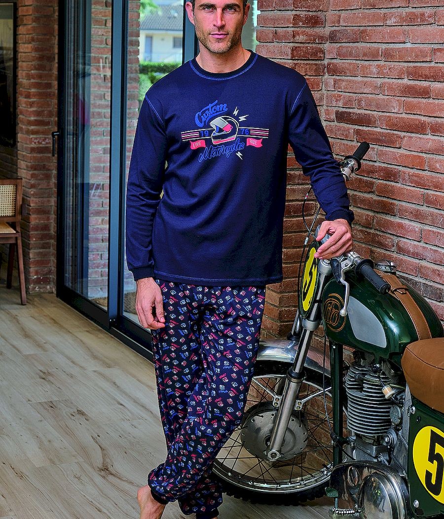 Pijama invierno hombre Muslher motorcycles algodón