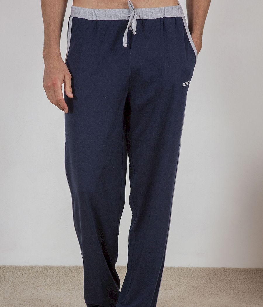 Pantalón pijama Muslher azul algodón bolsillos