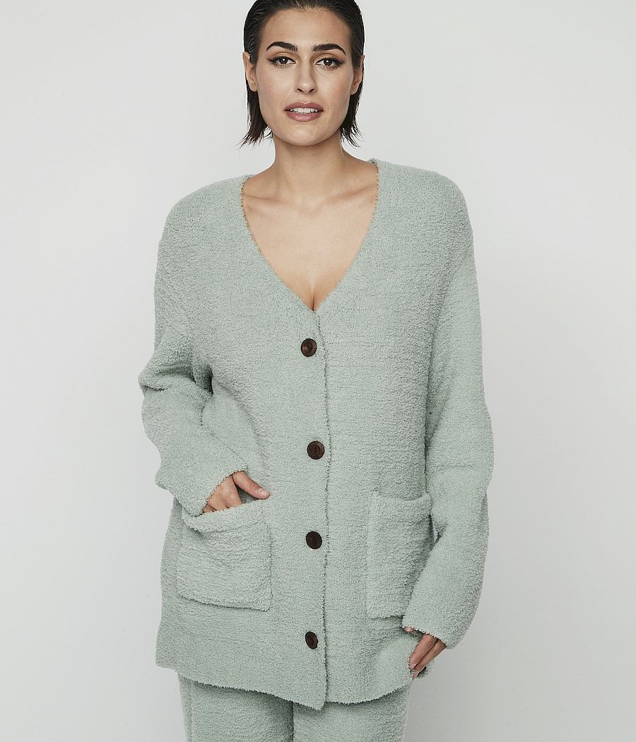 Pijama homewear invierno mujer Selmark rizo verde