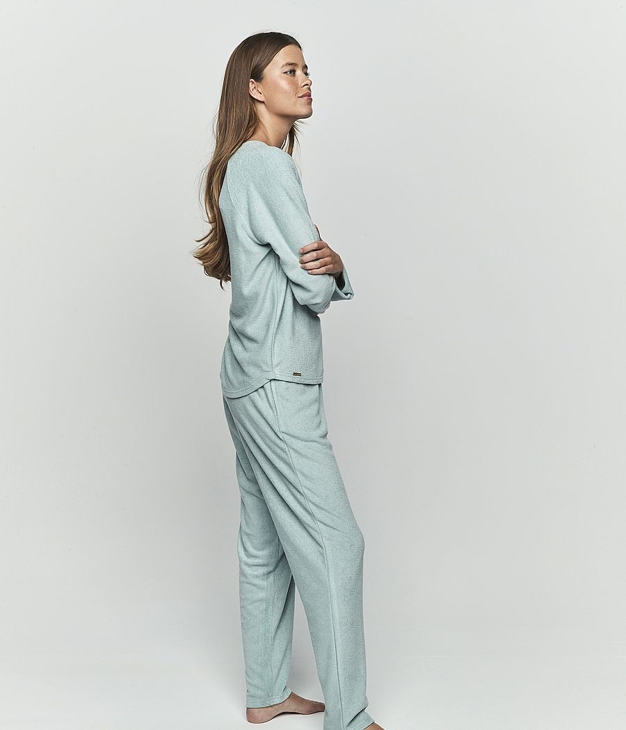 Pijama mujer Selmark viscosa bolsillos verde