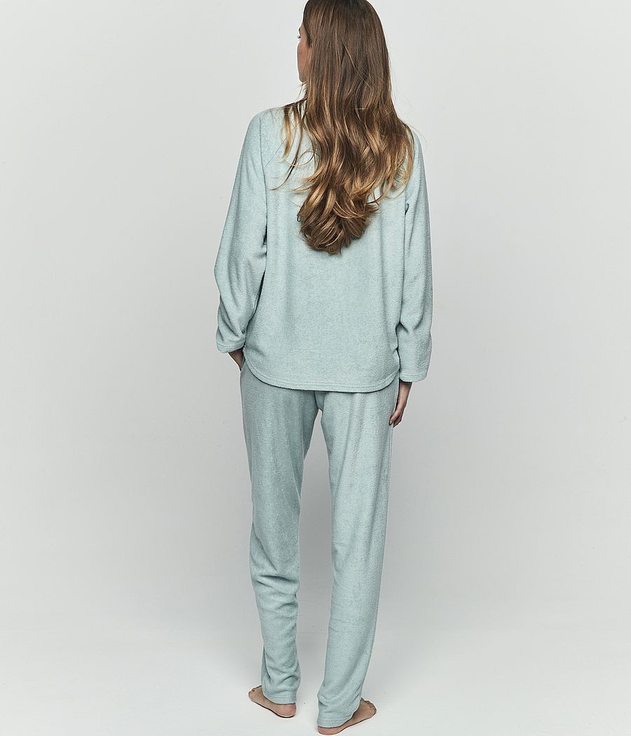 Pijama mujer Selmark viscosa bolsillos verde