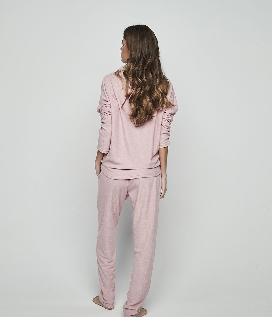 Pijama mujer Selmark viscosa bolsillos rosa