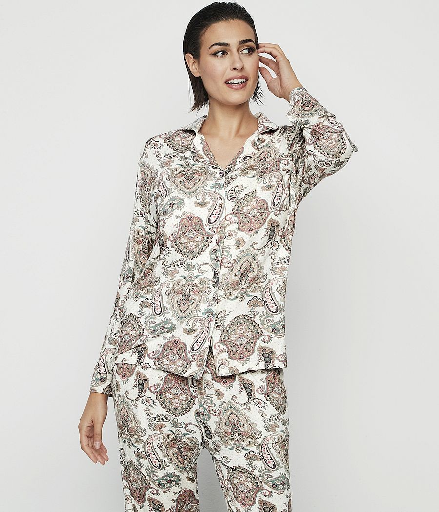 Pijama abierto mujer Selmark bambú paisley