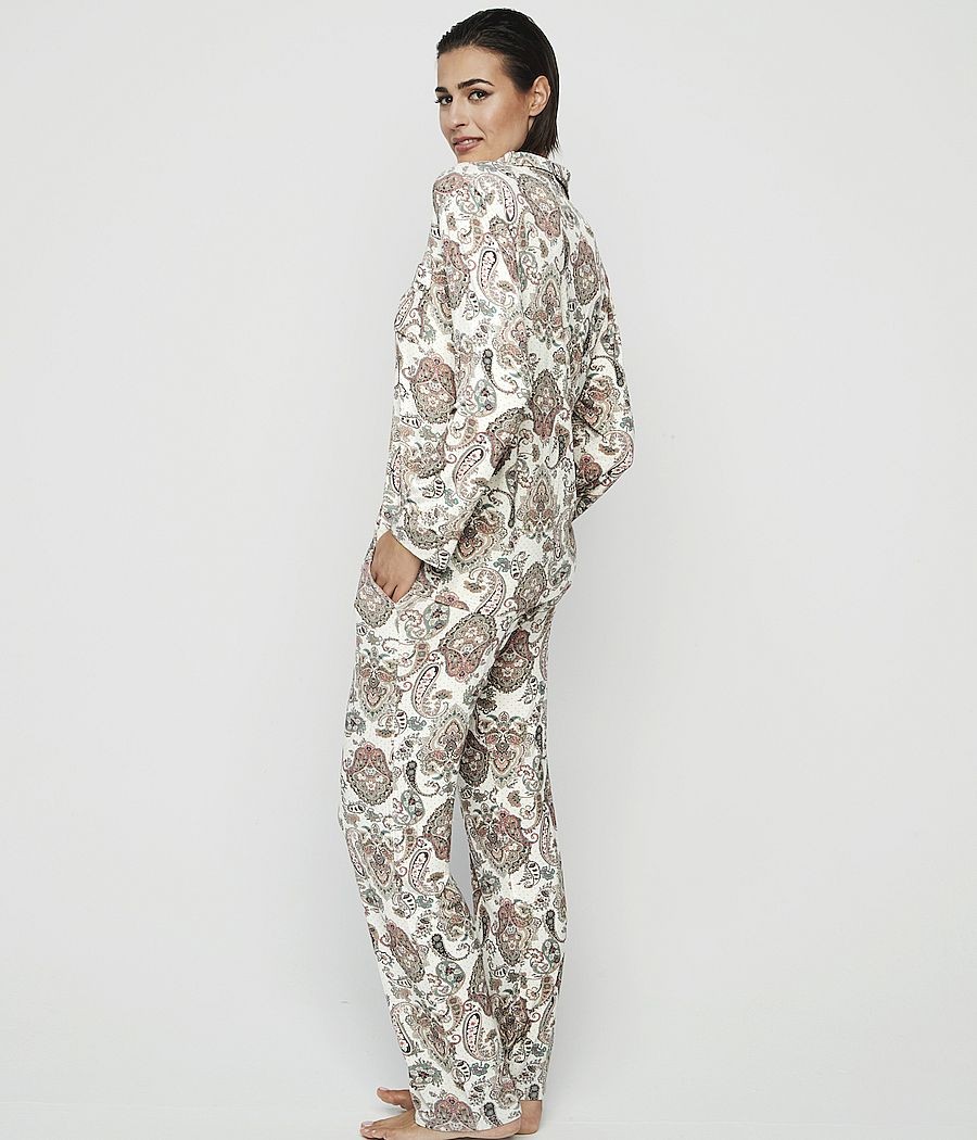 Pijama abierto mujer Selmark bambú paisley