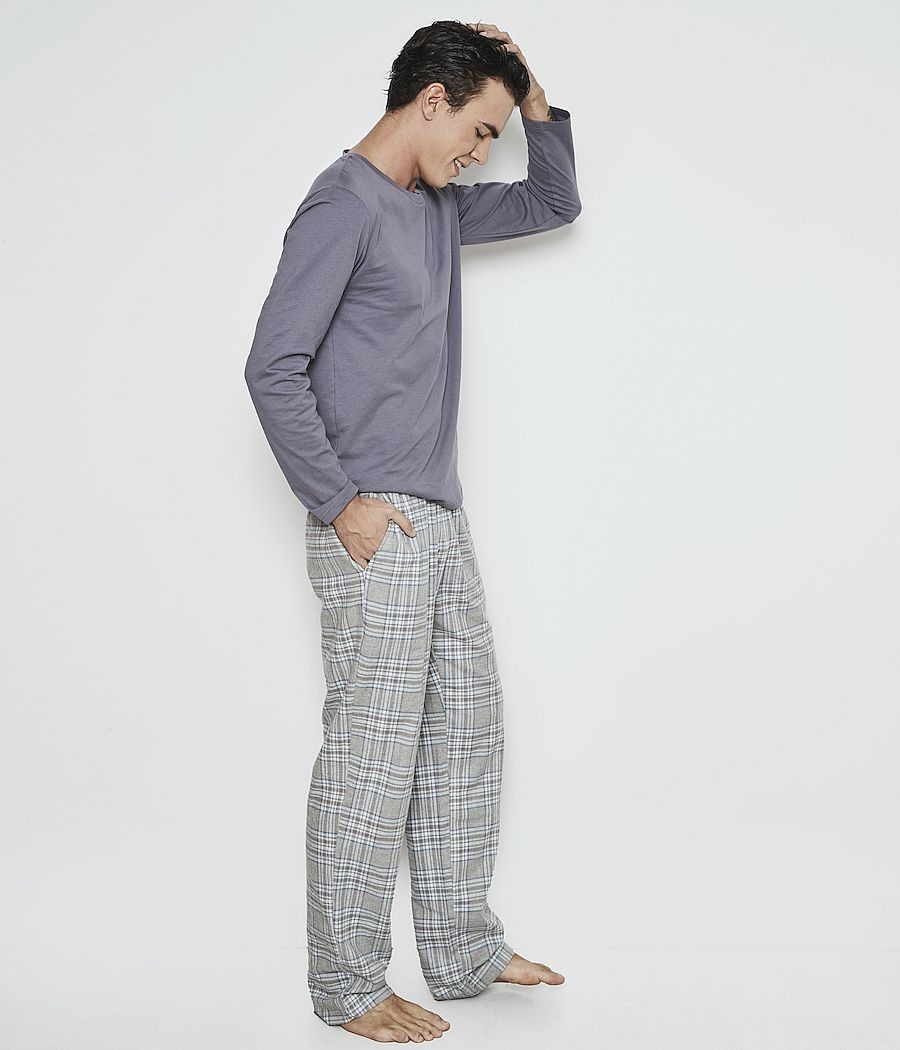 Pijama invierno hombre Selmark combinado punto franela