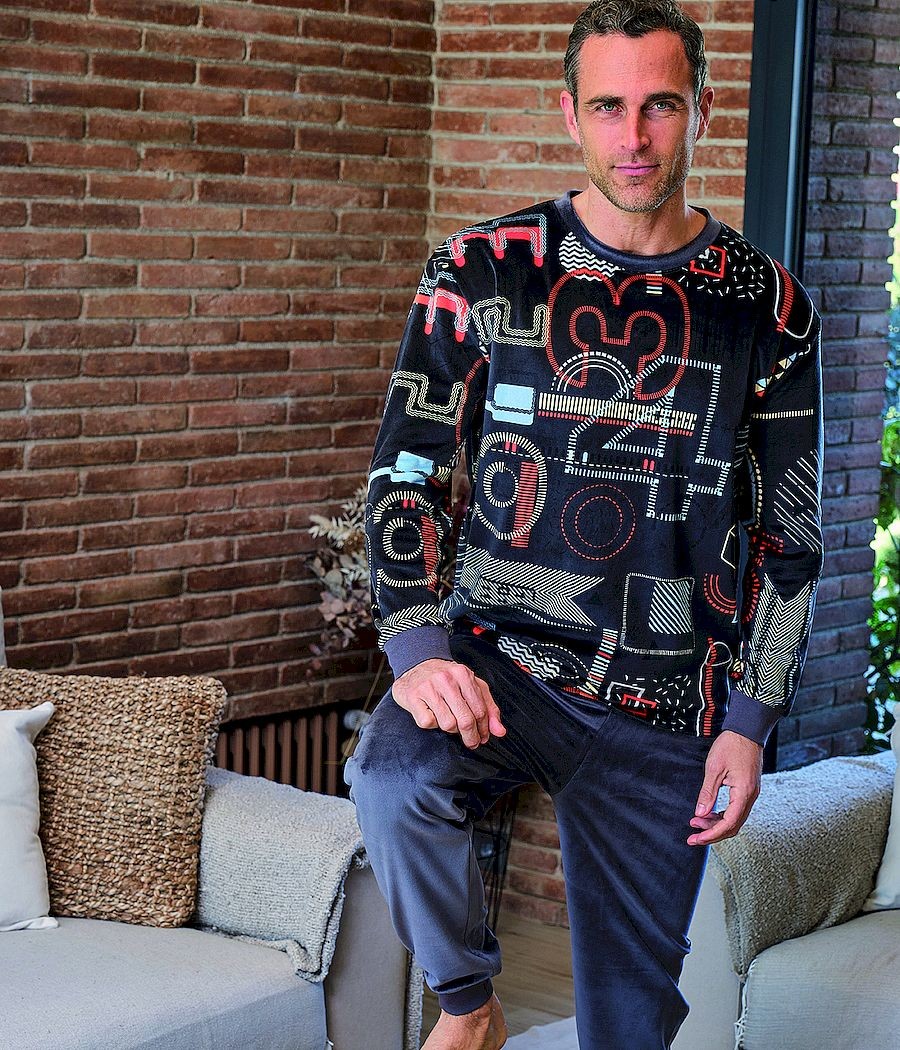 Pijama invierno hombre Muslher terciopelo