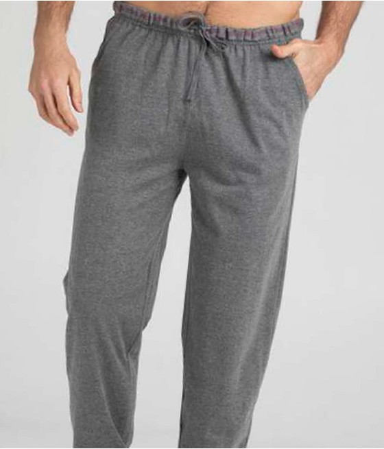 Pantalón pijama largo hombre Pettrus gris algodón