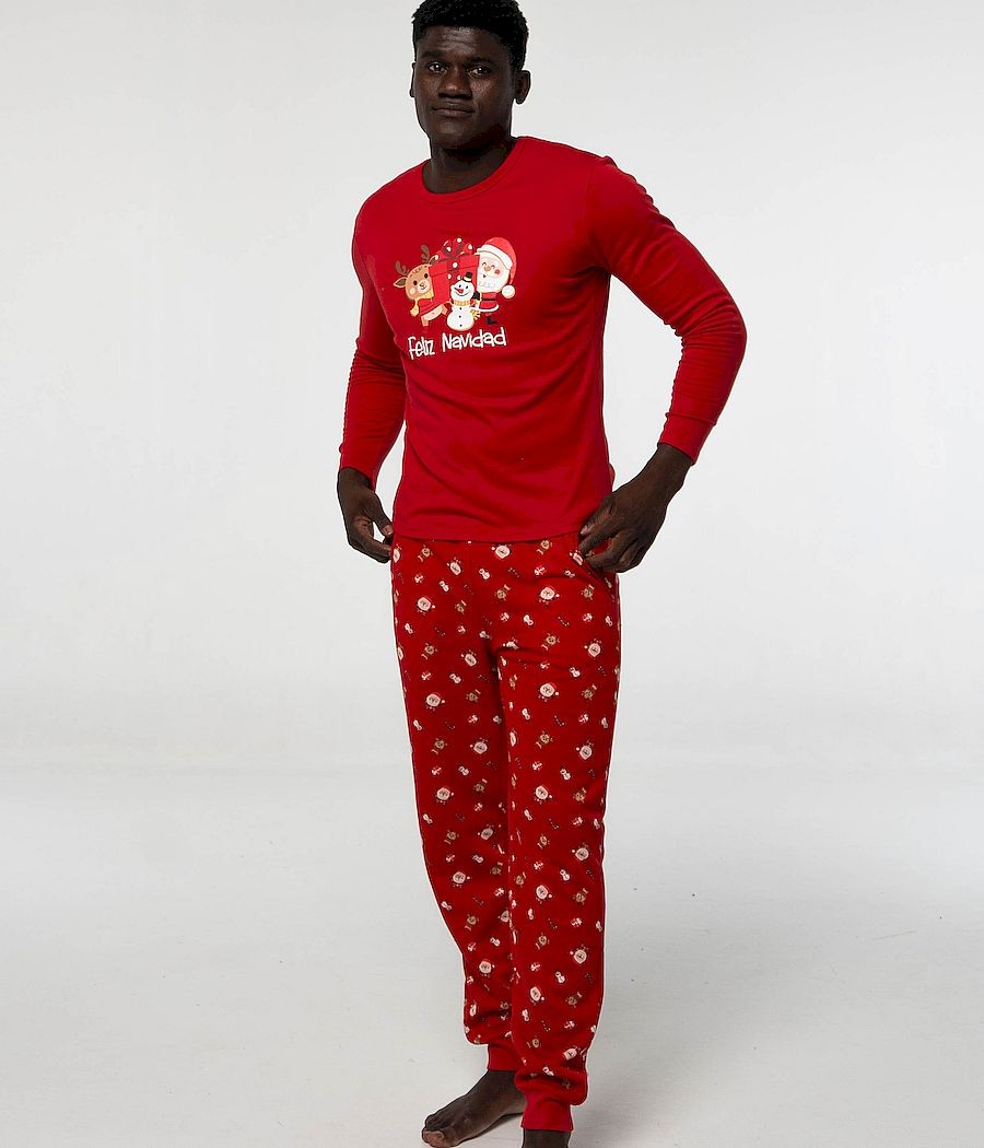 Pijama Navidad familiar hombre Little rojo