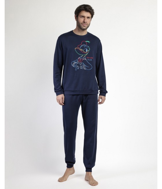 Pijama invierno hombre Disney Donald algodón