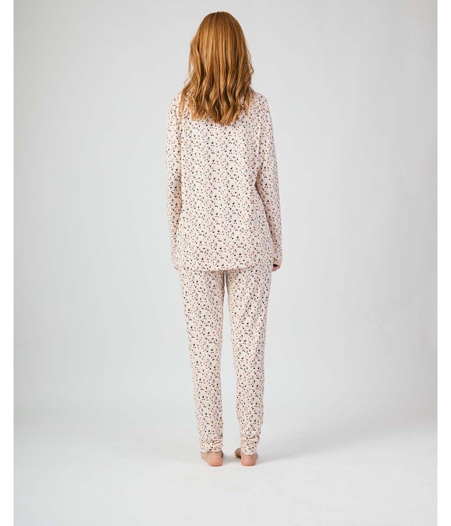 Pijama invierno mujer Javier Golmar animal print beige