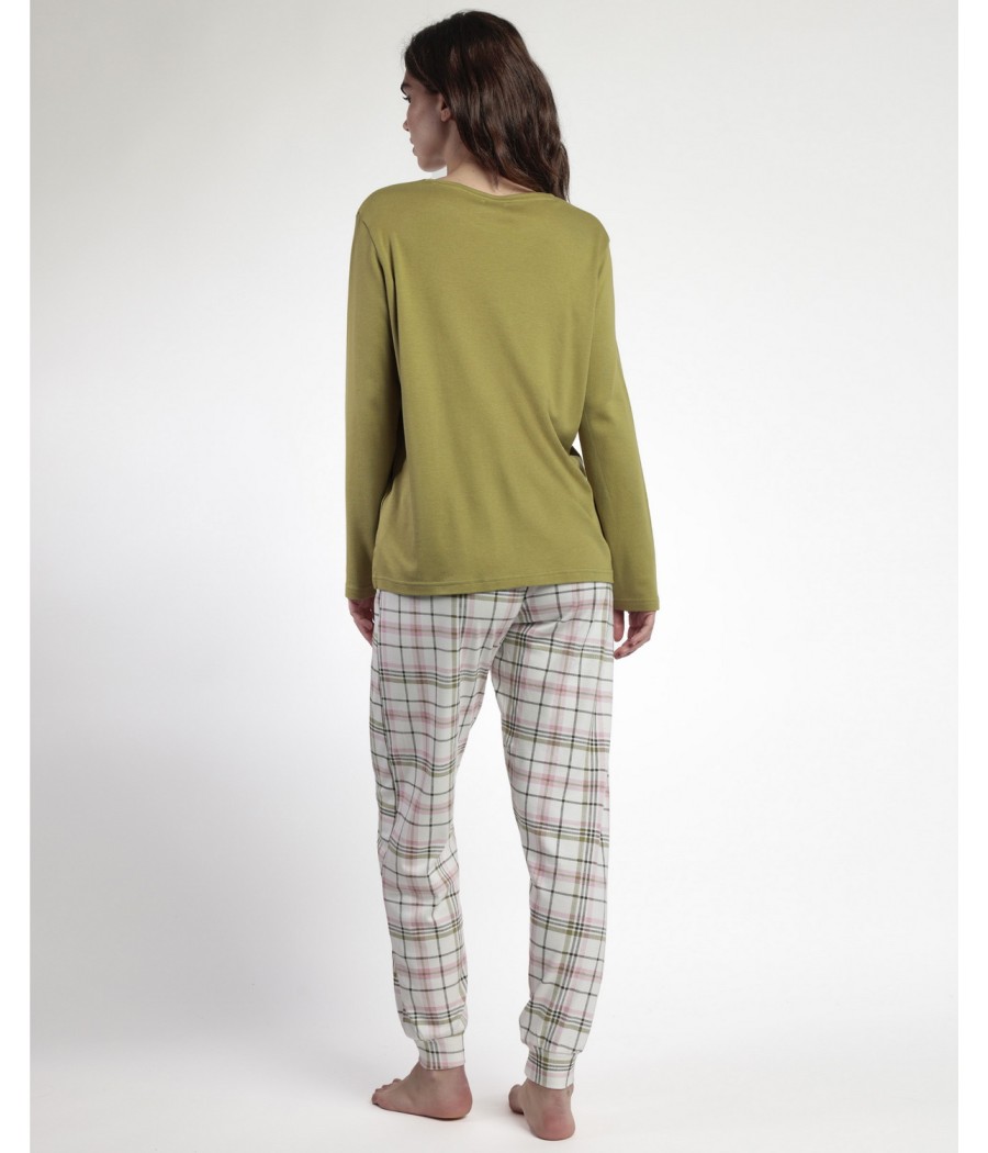 Pijama invierno mujer Admas Smile oliva