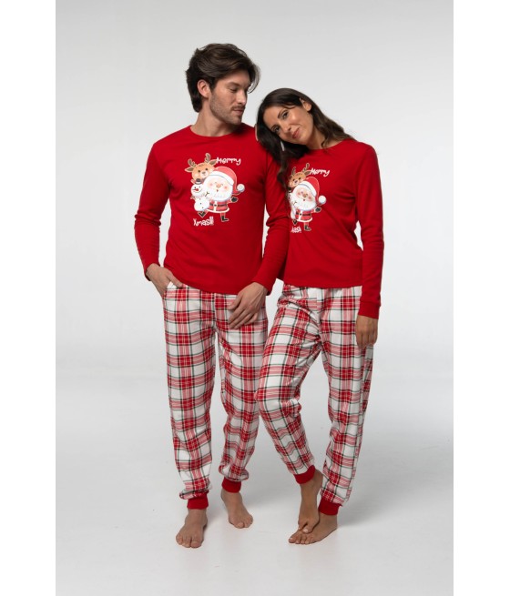 Pijama Navidad familiar junior Little rojo