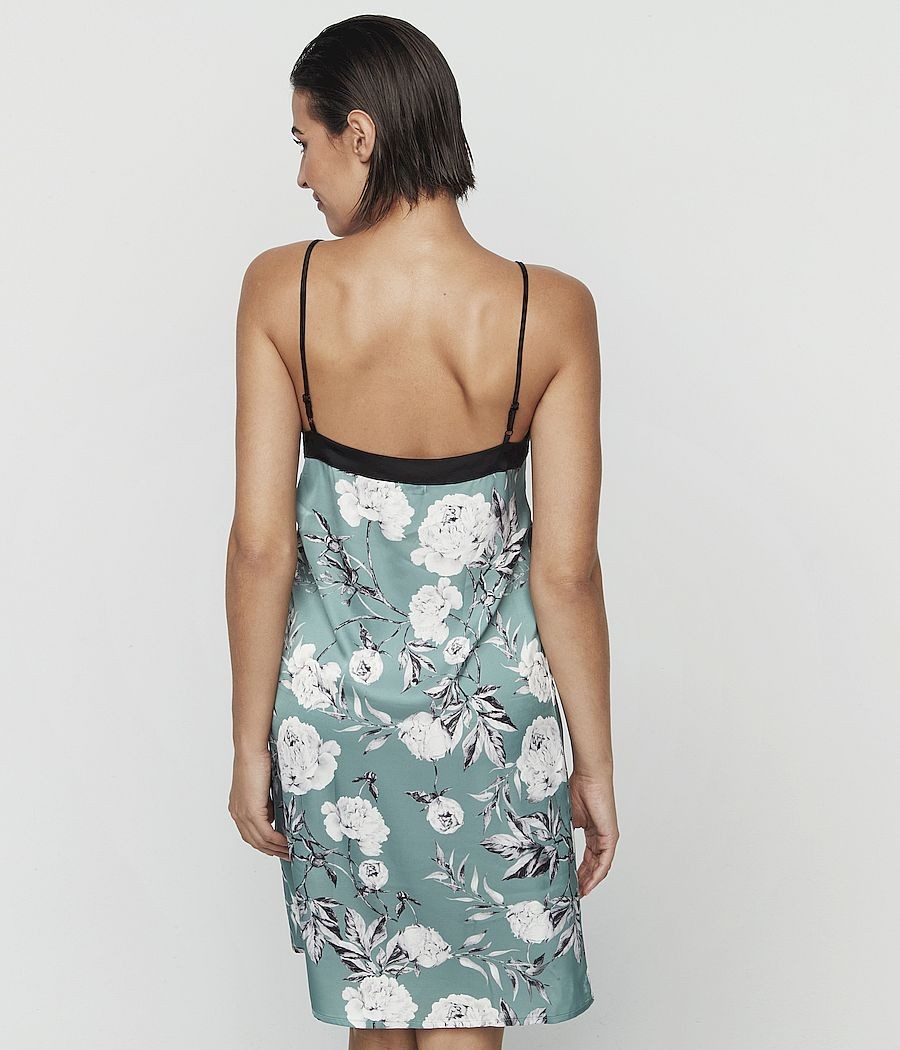 Camisón satén mujer Selmark Malitzia verde