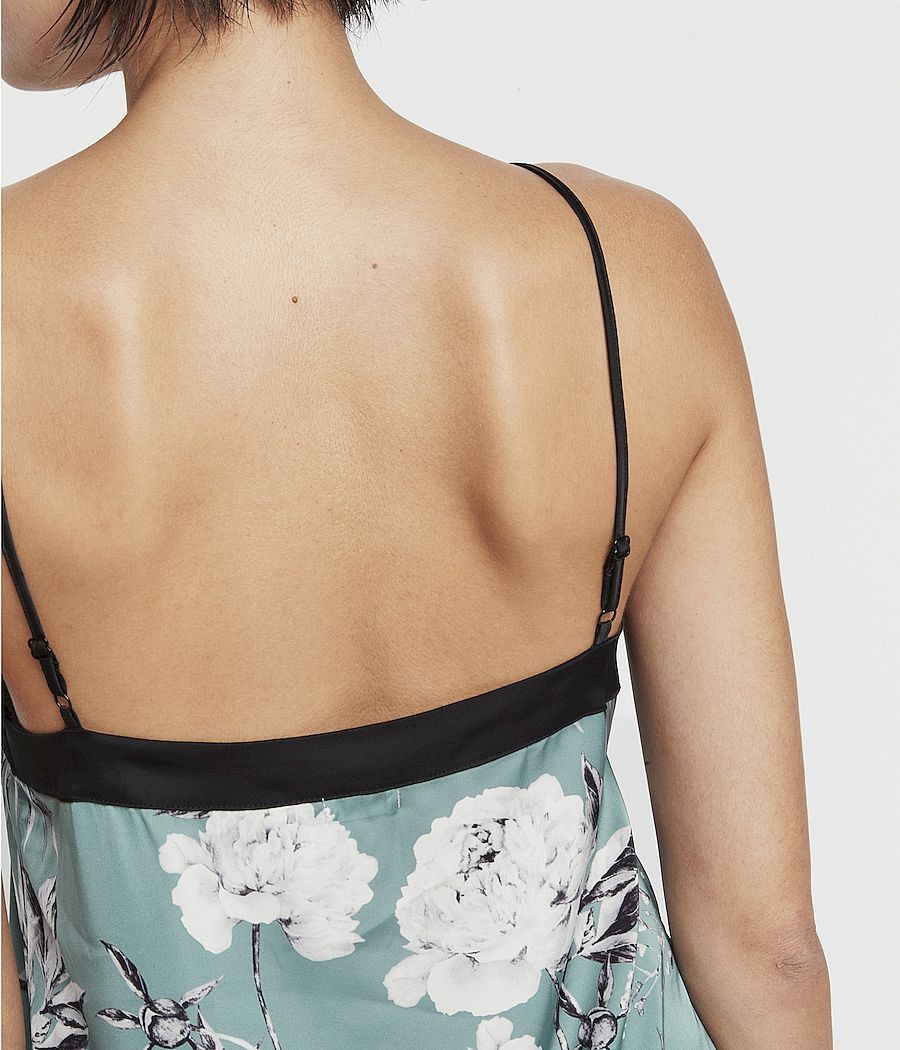 Camisón satén mujer Selmark Malitzia verde