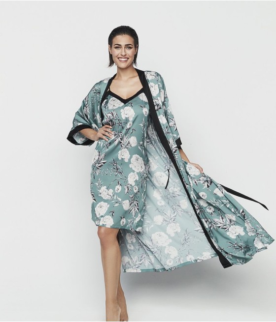 Bata satén mujer Selmark Malitzia verde