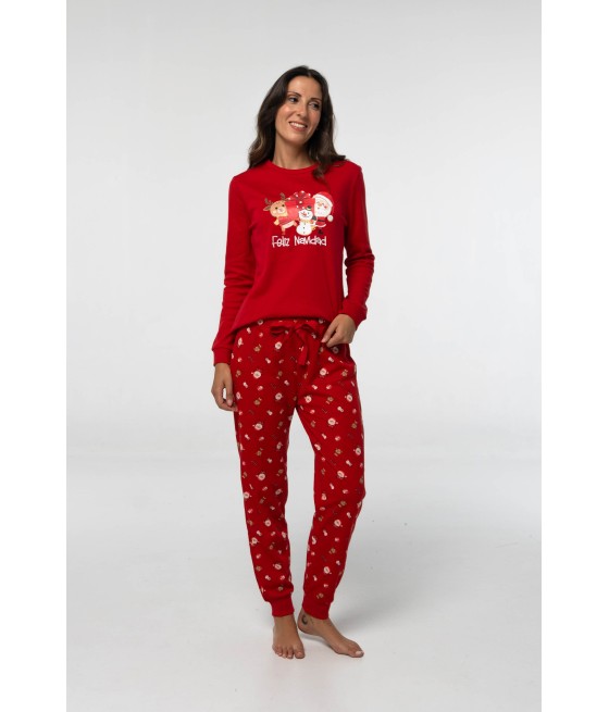 Pijama Navidad familiar junior Little rojo